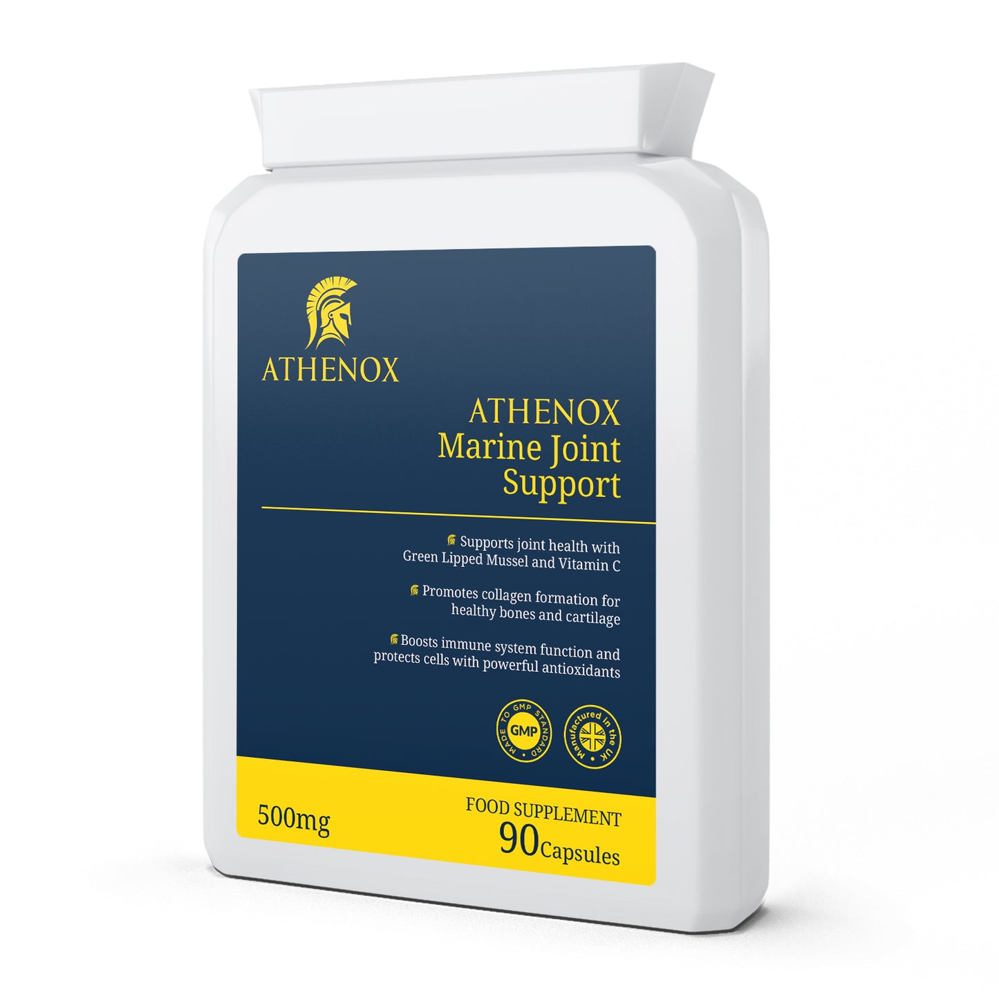 ATHENOX Marine Joint Support | Green Lipped Mussel & Vitamin C | Advanced Joint Care | 90 Capsules