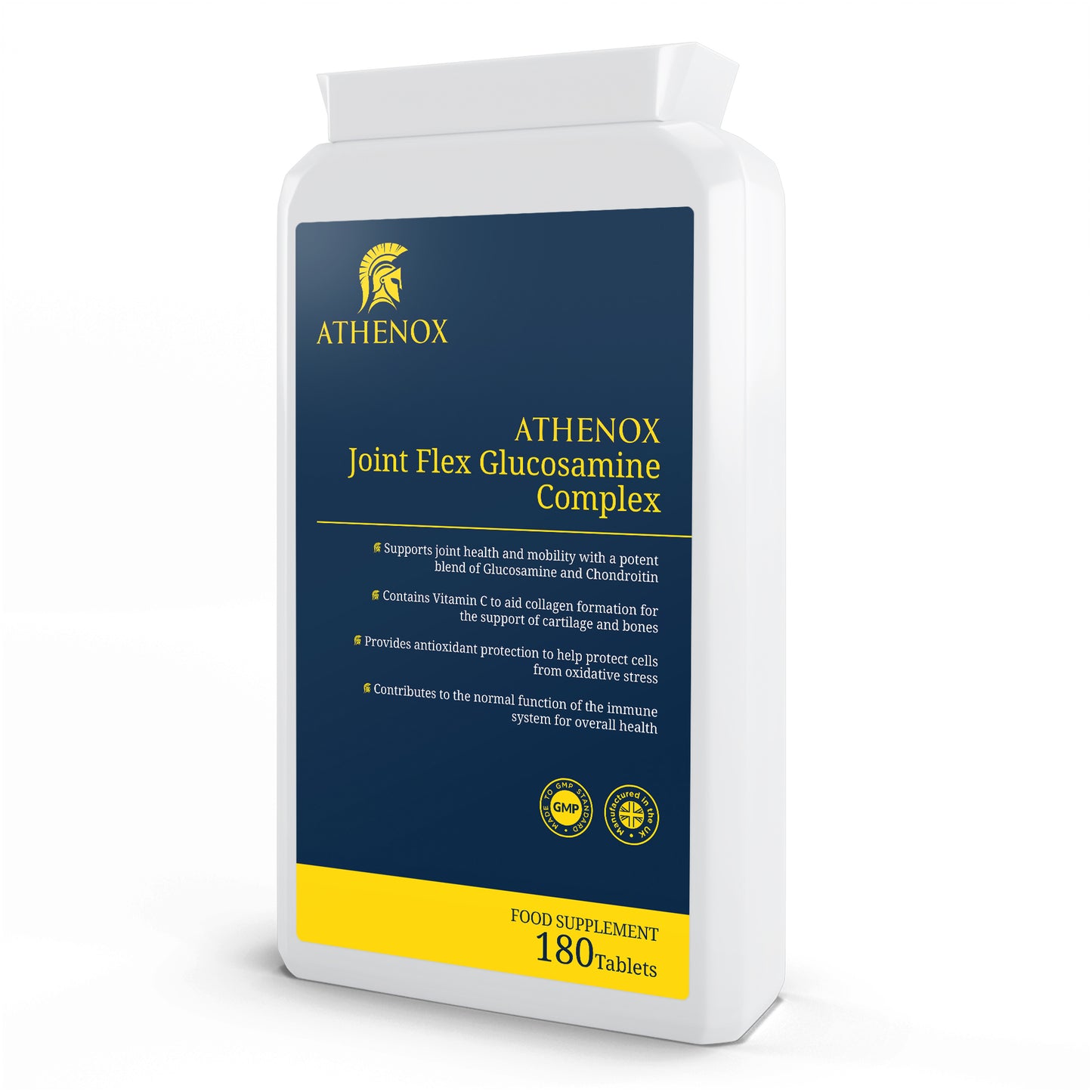 ATHENOX Joint Flex Glucosamine Complex | Advanced Joint Support with Vitamin C | 180 Tablets