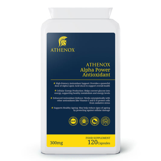 ATHENOX Alpha Power Antioxidant | 300mg Alpha Lipoic Acid | Advanced Antioxidant Support | 120 Capsules