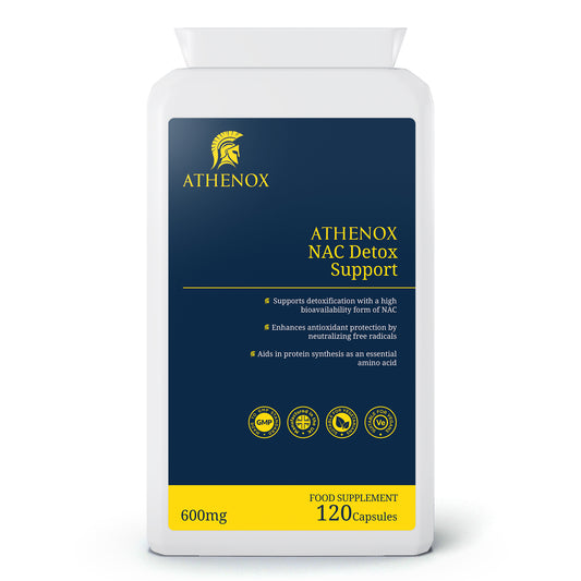 ATHENOX NAC Detox Support | High-Potency N-Acetyl-Cysteine Supplement | 600mg | 120 Capsules